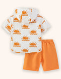 Sun Printed Hooded Set