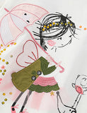 Girl&Puppy Applique T-shirt