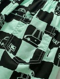 Plaid  Printed Cotton Shorts