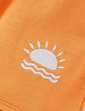 Sun Printed Hooded Set