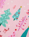 Christmas Tree Printed Pink Pajamas