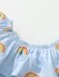 Rainbow Full Printed Striped Dress