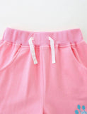 Flower Embroidered Cotton Shorts