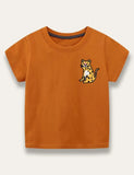 Brown Leopard Print T-shirt
