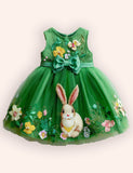 Flower Bunny Party Tulle Dress