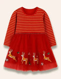 Christmas Elk Tulle Dress
