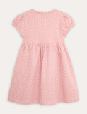 Coral Pink Giraffe Appliqué Button Front Dress