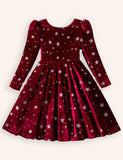 Christmas Velvet Star Princess Dress