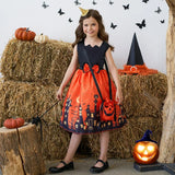 Halloween Sleeveless Printed Dress