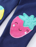 Fruit Applique Cotton Leggings