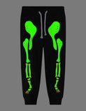 Halloween Luminous Skeleton Print Sweatshirt & Pants