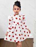 Valentine's Day Love Print Dress