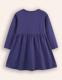 Halloween Bunny Pumpkin  Long SleevAppliquées Dress