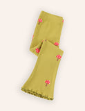 Mushroom Print Flared Leggings