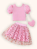 Valentine's Day Heart Tulle Skirt Set