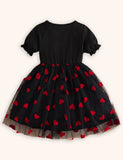 Valentine‘s Day Heart Print Tulle Dress