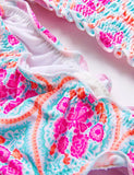 Floral Print Split Swimsuit