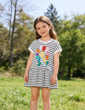 Cute Flower Applique Dress
