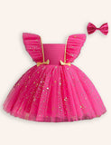 Christmas Star Tulle Princess Party Dress