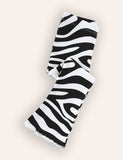 Zebra Striped Flared Leggings