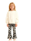 Zebra Striped Flared Leggings