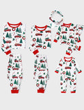 Christmas Family Matching Allover Xmas Tree & Car Print Long-sleeve Pajamas Sets