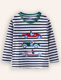 Cars Embroidered Long Sleeve T-Shirt