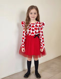 Valentine's Day Love Pattern Tulle Dress