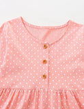 Cute Bunny Applique Long Sleeve Dress