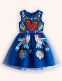 Valentine's Day Embroideried Party Tulle Dress