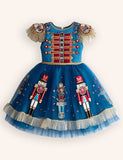 Nutcrackers Velour Tulle Appliqué Dress