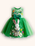 Flower Bunny Party Tulle Dress