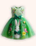 Flower Bunny Party Tulle Dress