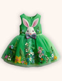 Flower Bunny Party Tulle Dress