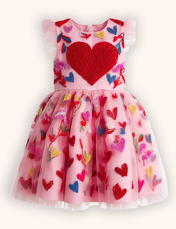 Valentine's Day Heart Party Tulle Dress
