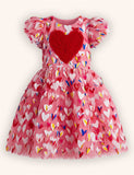 Valentine's Day Heart Party Tulle Dress