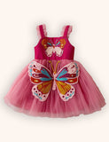 Big Butterfly Applique Tulle Dress
