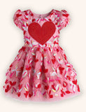 Valentine's Day Heart Party Tulle Dress