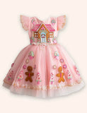 Gingerbread Applique Tulle Dress
