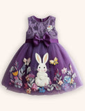Flower Bunny Party Tulle Dress