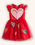 Valentine's Day Heart Party Tulle Dress