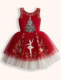 Christmas Ballet Tulle Appliqué Dress