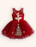 Christmas Ballet Tulle Appliqué Dress