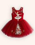 Christmas Ballet Tulle Appliqué Dress