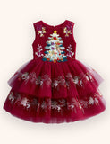Christmas Tree Tulle Appliqué Dress