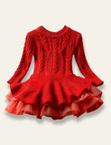 Christmas Long Sleeve Knit Dress