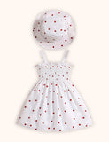 Valentine's Day Love Print Dress + Hat