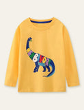 Dinosaur Printed Long-Sleeved T-shirt