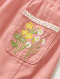 Flower Embroidered Strap Dress + Floral Printed Sweatshirt - Mini Taylor