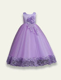 Flower Flat Tail Long Tail Party Dress - Mini Taylor